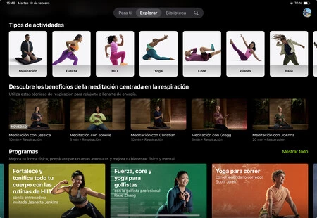 Apple Fitness Plus uz iPad